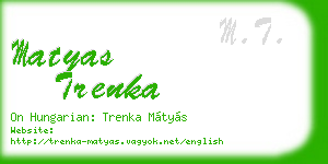 matyas trenka business card